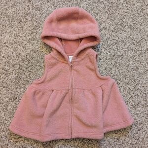 Just One You Pink Fleece Hooded Vest 12m